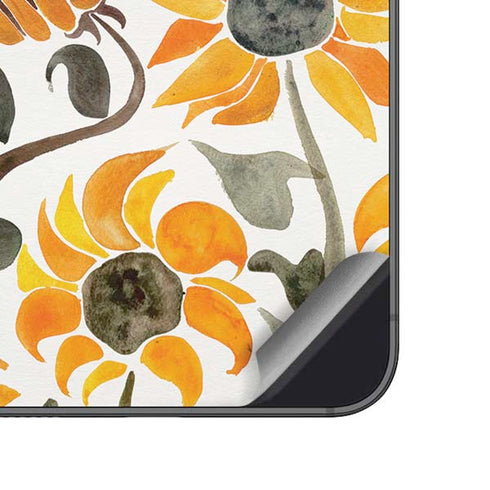 Cat Coq Yellow Sunflower Galaxy A14 5G Skin